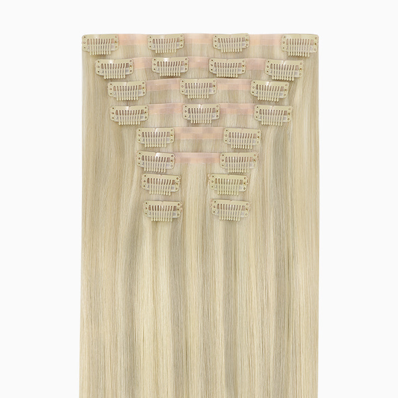 Ash Blonde / Platinum Blonde Highlights (17A/60A) Ultra Seamless Clip-Ins