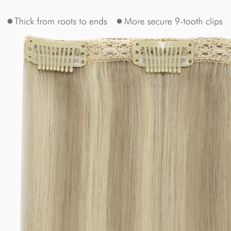 Ash Blonde / Golden Blonde/ Platinum Blonde balayage (17/22/60) Classic Clip-Ins