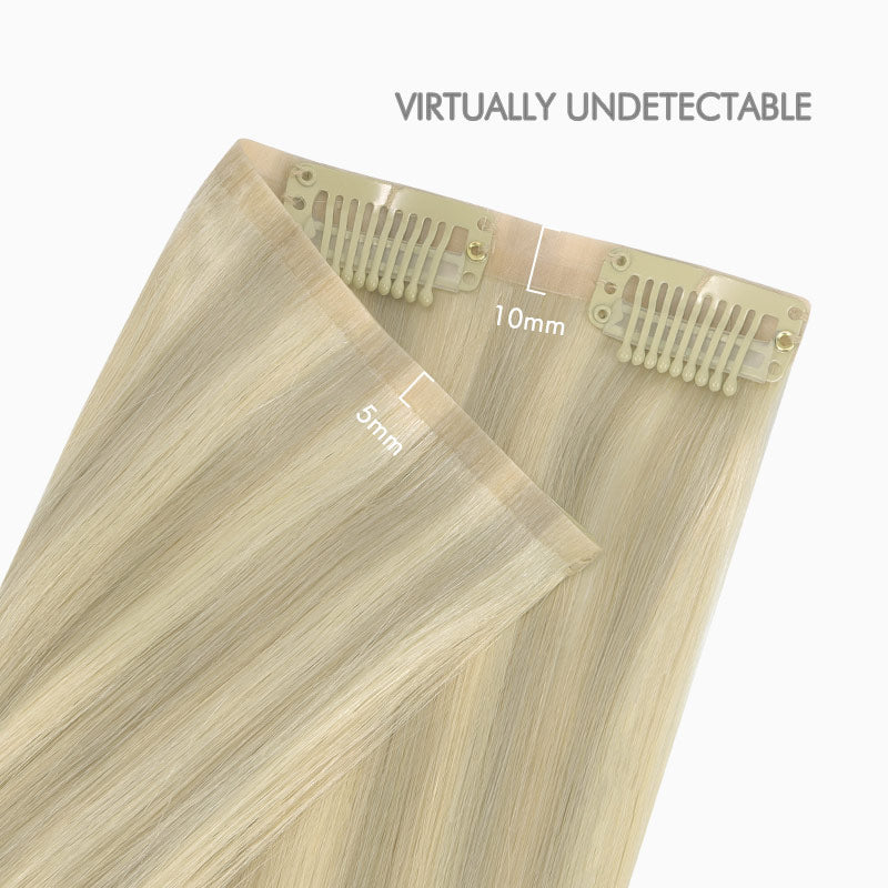 Ash Blonde / Platinum Blonde Highlights (17A/60A) Ultra Seamless Clip-Ins