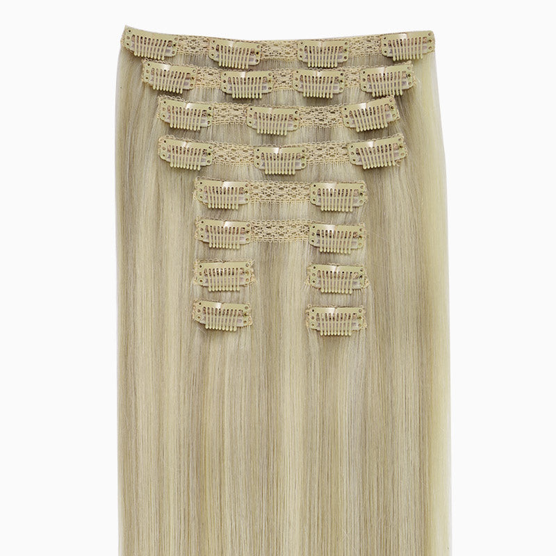Ash Blonde / Platinum Blonde Highlights (17A/60A) Classic Clip-Ins