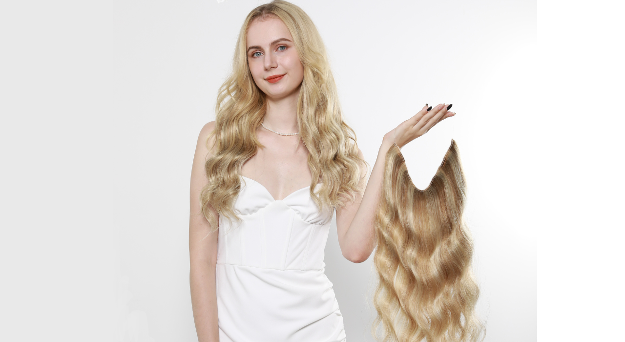 Transform Your Look in Just 5 Seconds: The Magic of Invisible Wire Hair Extensions