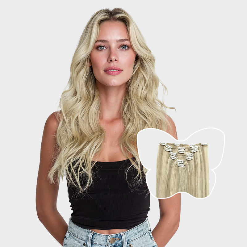 Clip-In Pony Hell-Blond #88 Haarteil Verlängerung Extension Fringe YZF