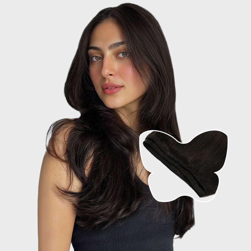 Sew In Hair Extensions Remy Human Hair Dark Brown Hair Weft | Doores ...