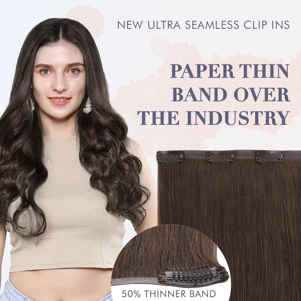 Ultra Seamless Clip In Hair Extensions Super Flat Invisible