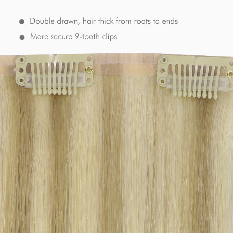 Light Blonde / Golden Blonde Highlights (16/22) Ultra Seamless Clip-Ins